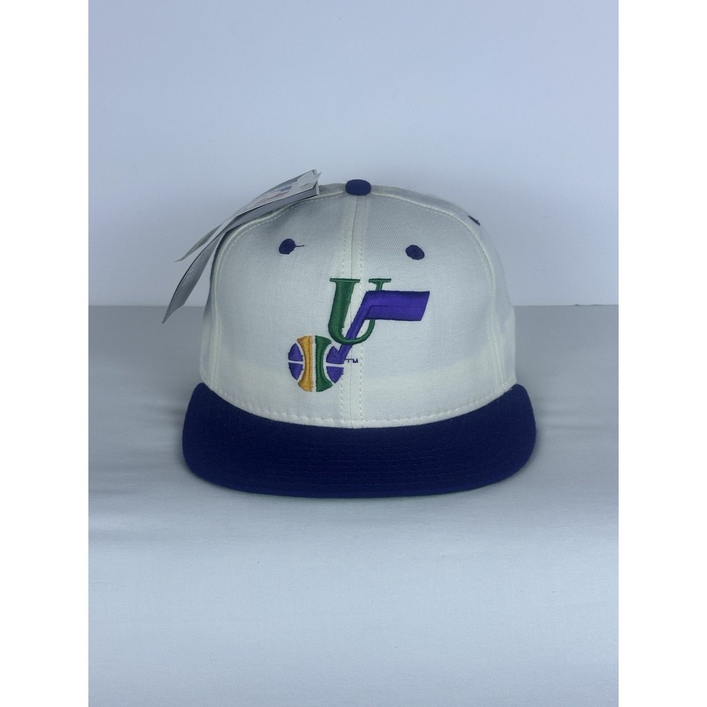 Vintage 90's Utah Jazz New Era 5950 Pro Model Fitted Hat Size 7 Deadstock NWT